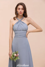 Sleeveless A-line Bridesmaid Dress Floor-Length Formal Dress