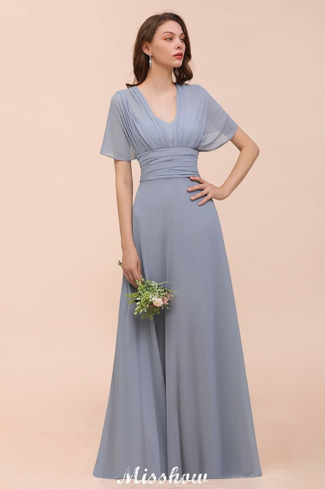 Vestido de dama de honor sin mangas, corte A, largo hasta el suelo, vestido formal