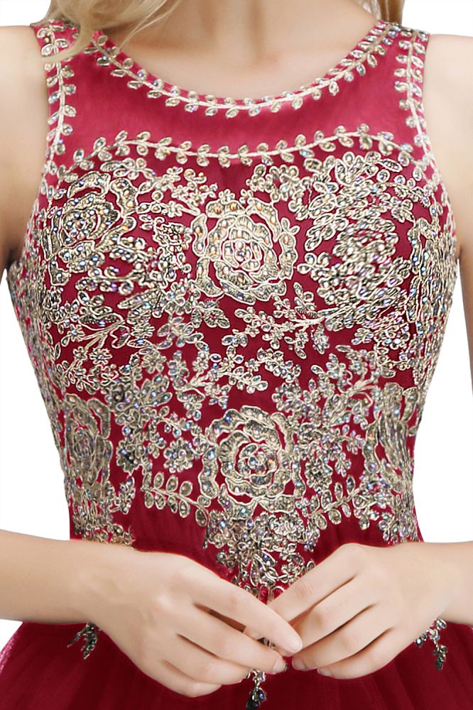 Vestido de cóctel sin mangas Aline con cuentas brillantes para regreso a casa