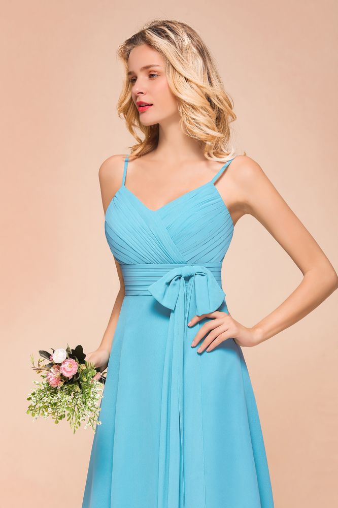 Vestido de dama de honor de gasa sin mangas hasta los tobillos, minivestido para invitada de boda en la playa