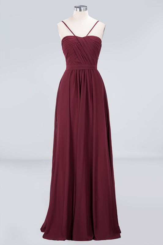 Vestido de dama de honor con tirantes finos, espalda descubierta y volantes de gasa para fiesta de boda