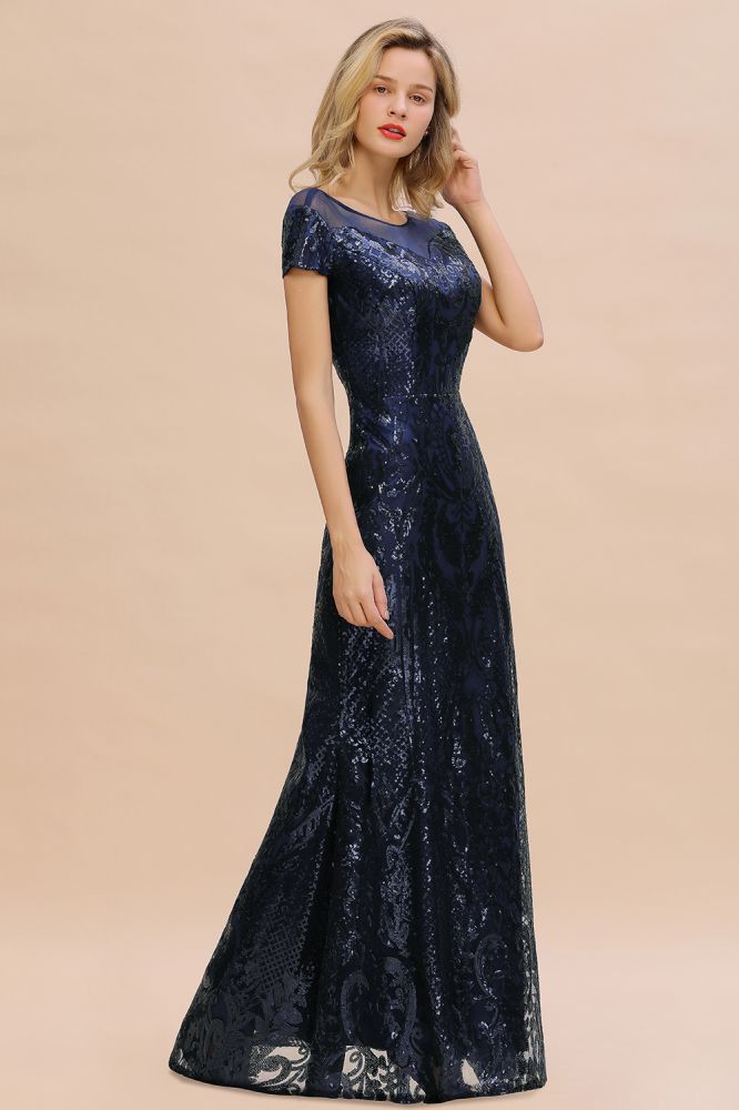 Glitzernde Pailletten Meerjungfrau Partykleid Vintage 20er Jahre Ballkleid Bodenlang