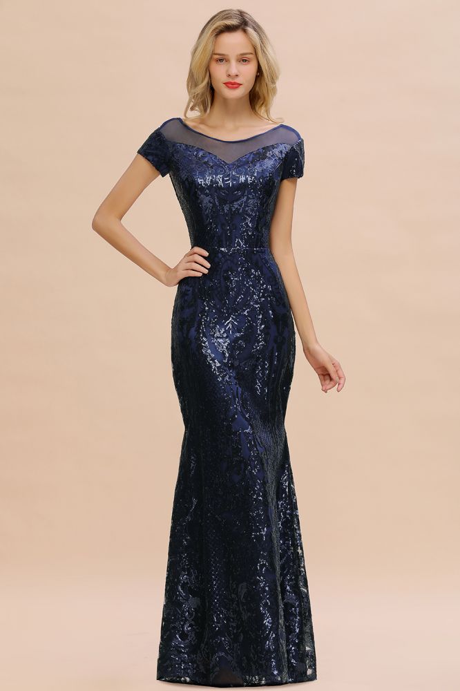Glitzernde Pailletten Meerjungfrau Partykleid Vintage 20er Jahre Ballkleid Bodenlang