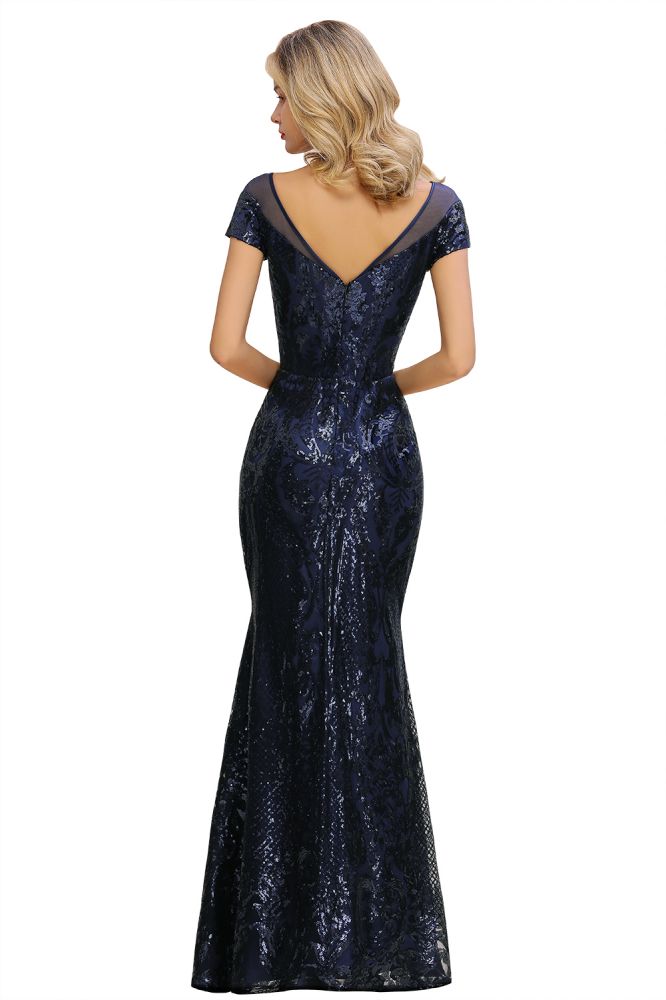 Glitzernde Pailletten Meerjungfrau Partykleid Vintage 20er Jahre Ballkleid Bodenlang