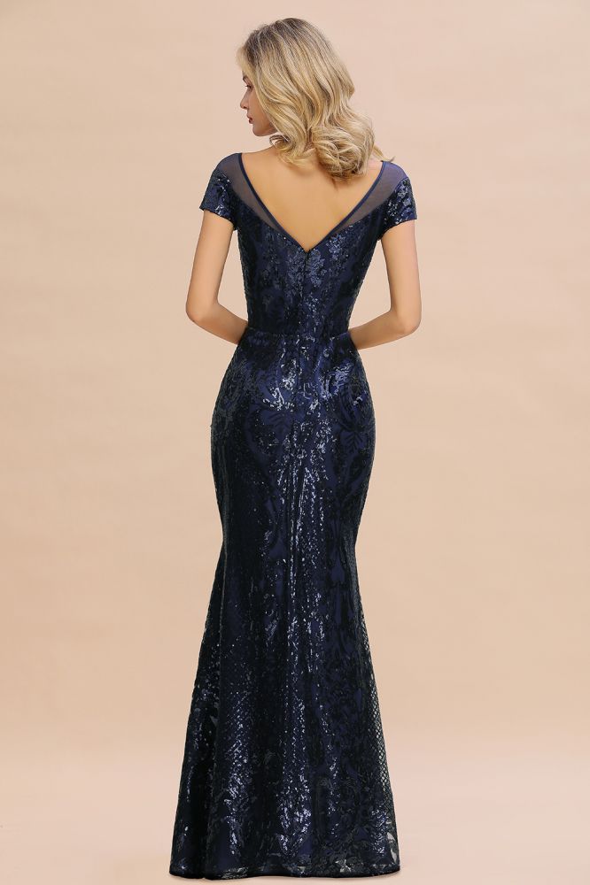 Glitzernde Pailletten Meerjungfrau Partykleid Vintage 20er Jahre Ballkleid Bodenlang