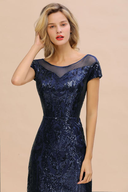 Glitzernde Pailletten Meerjungfrau Partykleid Vintage 20er Jahre Ballkleid Bodenlang