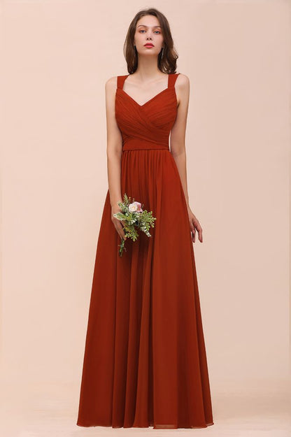 Träger-schlankes bodenlanges Abendkleid für die Braut, Brautjungfernkleid