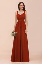 Vestido de noche ajustado con tirantes hasta el suelo para novia y dama de honor