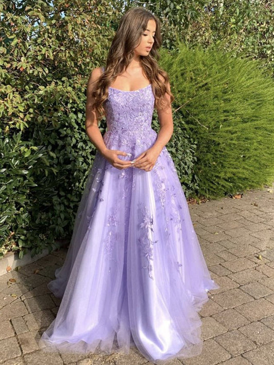Stilvolles langes trägerloses A-Linien-Abschlussballkleid aus Tüllspitze