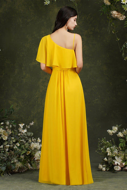 Stylish Split Front One-shoulder Tulle Aline Prom dress