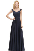 Vestido largo de noche con tirantes elegantes, corte Aline y cuentas, sin mangas, escote en V, para invitada de boda