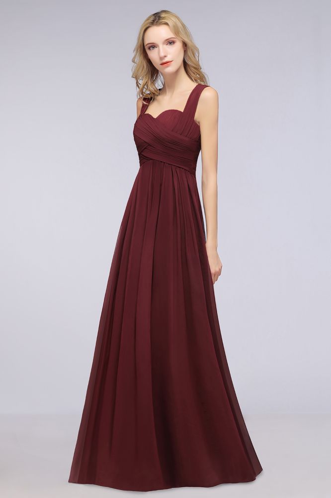 Sweetheart Bungurdy Tiered Lace Prom Dresses | Simple Cap Sleeves A-Line Evening Dresses