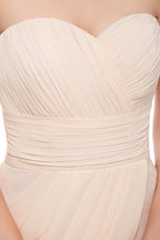 Sweetheart Strapless Ruffles Chiffon Aline Short Homecoming Dress