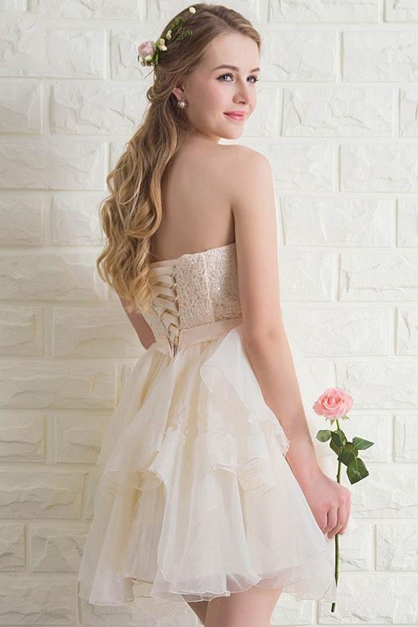 Sweetheart Tüll Spitze Homecoming Kleider Kurze Ballkleider PG173