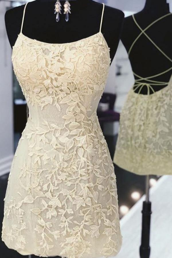 Vestido de fiesta corto rosa con apliques y lazo en la espalda, vestido de regreso a casa PD327