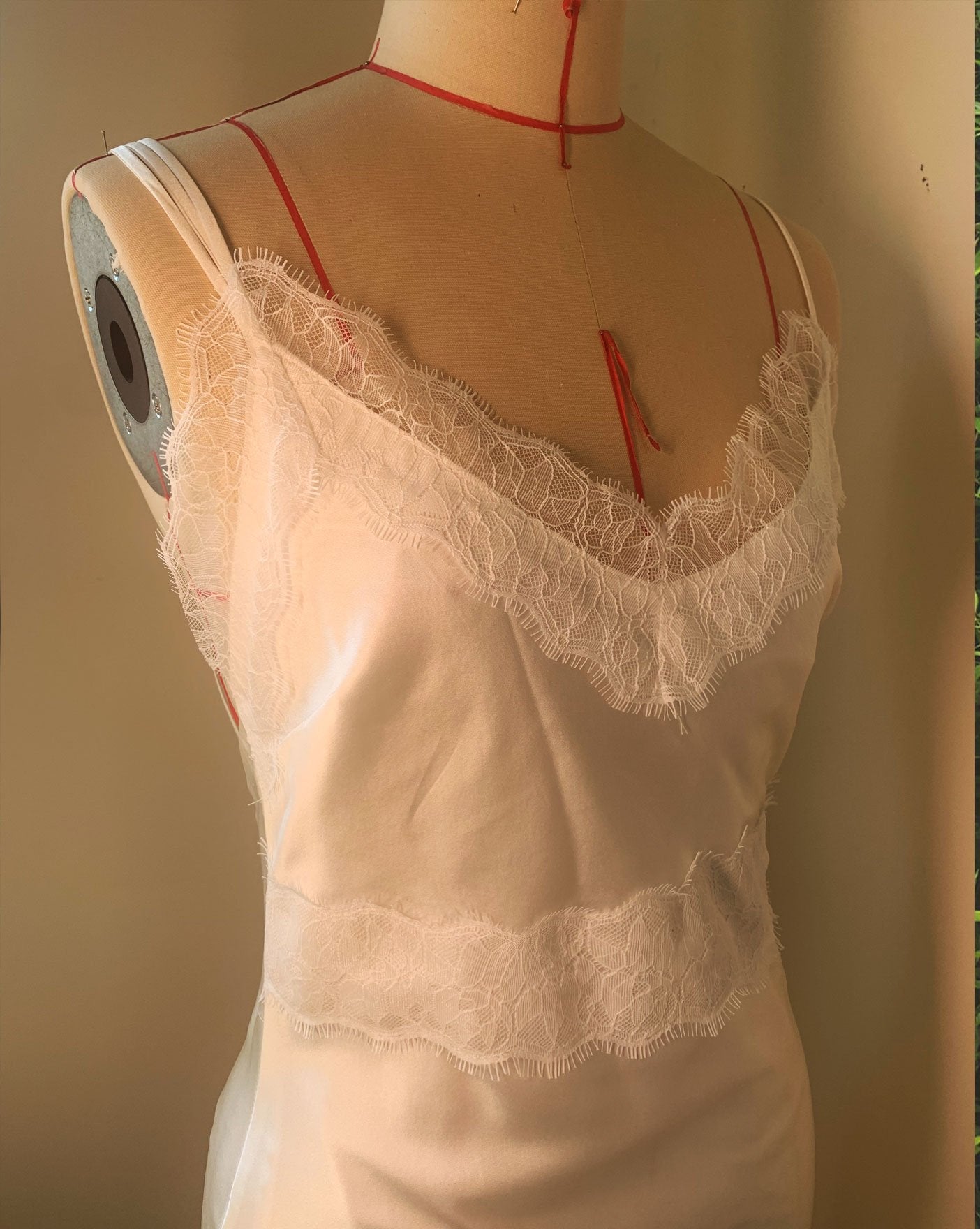 Tin Sage Green Mulberry Silk Dress Gown