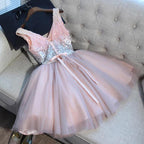 Vestido de fiesta de tul sexy de corte A, corto, para fiesta de graduación, PD363
