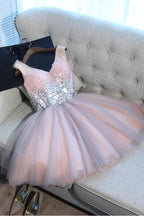 Vestido de fiesta de tul sexy de corte A, corto, para fiesta de graduación, PD363