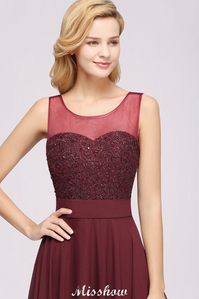 Vestido de dama de honor de tul, encaje, cuentas, joya, sin mangas, largo hasta el suelo, corte A, gasa, tul, vestido de fiesta