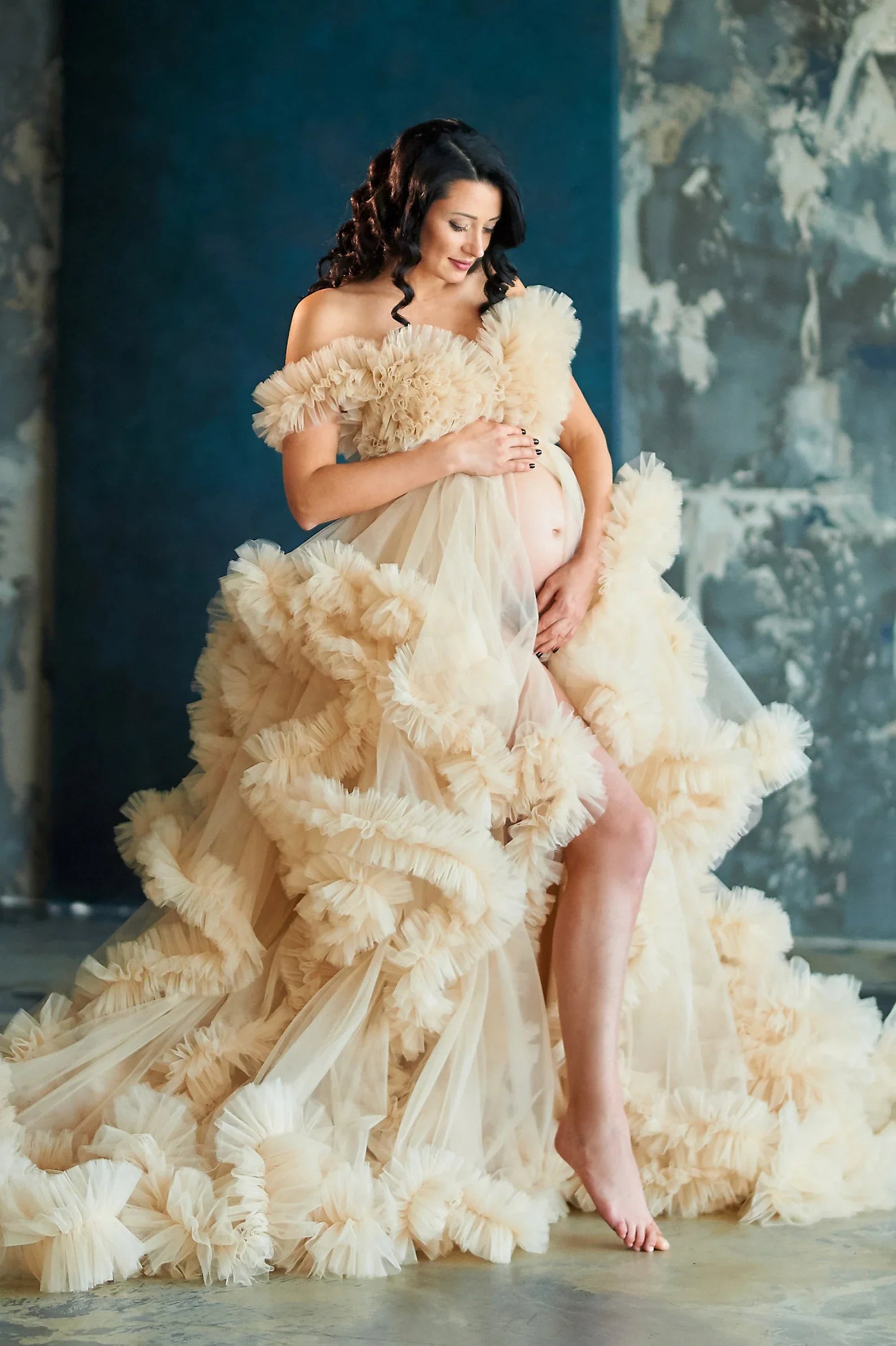 Tulle Maternity Dress For Photo Shoot SY057