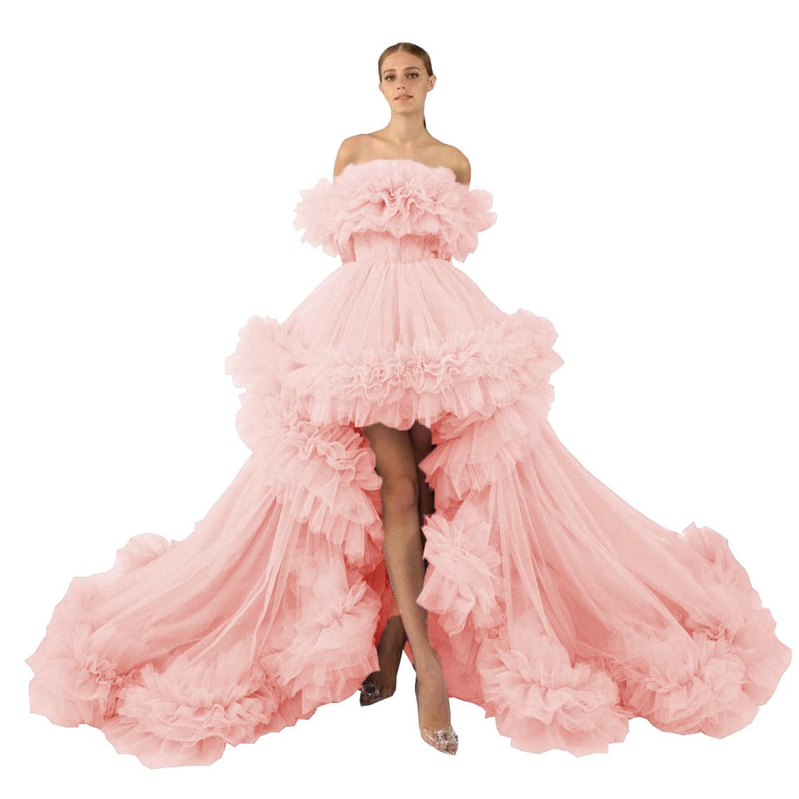 Puffy Ruffles Maternity Tulle Robe SY039