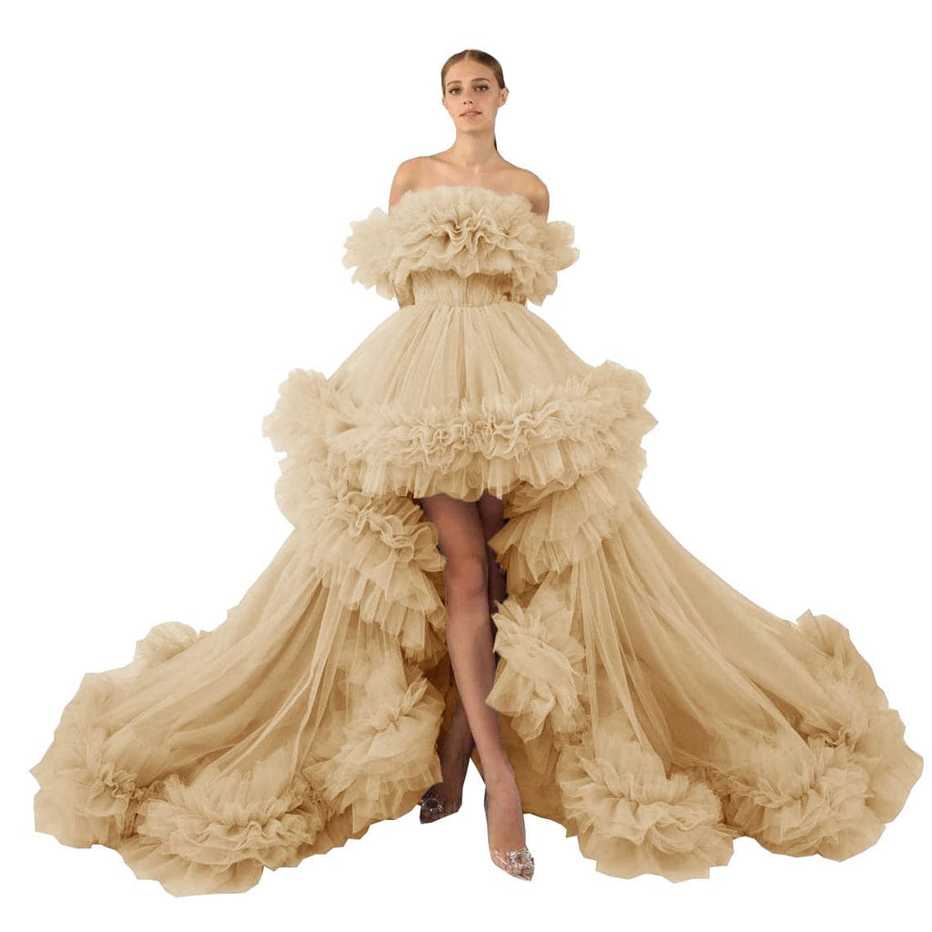 Puffy Ruffles Maternity Tulle Robe SY039