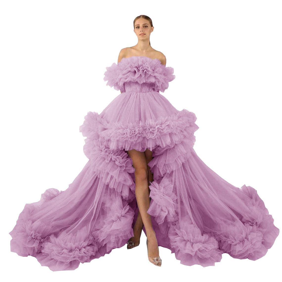 Puffy Ruffles Maternity Tulle Robe SY039