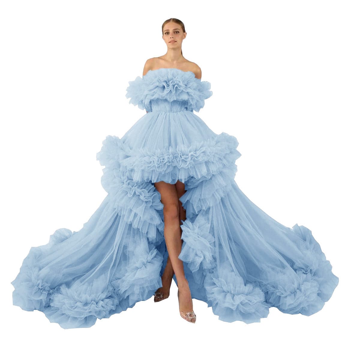 Puffy Ruffles Maternity Tulle Robe SY039