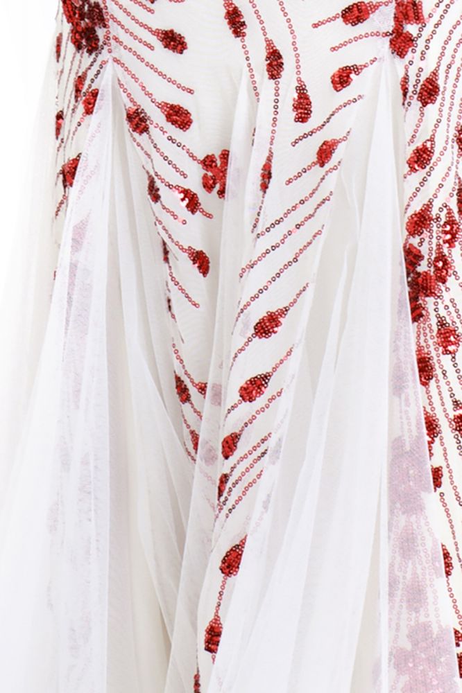 Vintage Beadings Mermaid Evening Gowns V-Neck Floor Length Prom Dress