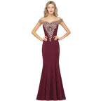 Vintage-Säulen-Ballkleid aus Satin mit schulterfreiem, ärmellosem Schnitt