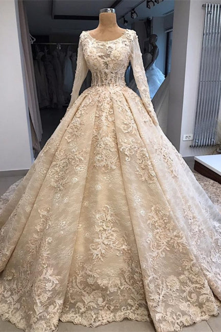 Vintage Brautkleid mit Spitze | Brautkleid mit Ärmeln