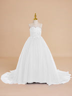 Duchesse-Linie/Princess-Linie Tüll Sweep/Pinsel zug Blumenmädchenkleid 