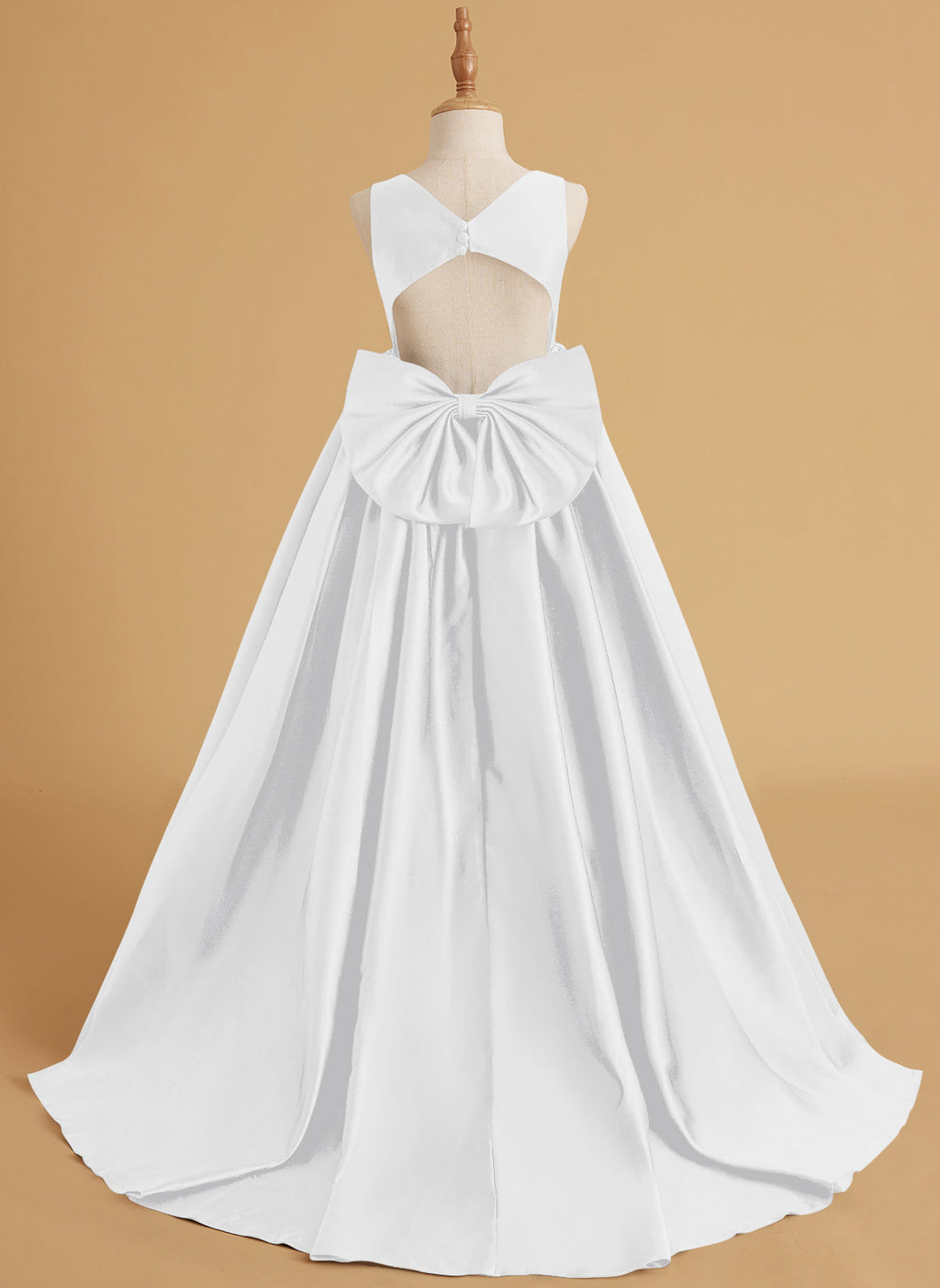 Duchesse-Linie/Princess-Linie Satin Sweep/Pinsel zug Blumenmädchenkleid 