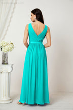 Women's Chiffon Long Bridesmaid Dresses A line Sleeveless Formal Prom Gown for Evening Party Homecoming Dresses 2808-payinti