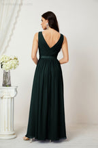 Women's Chiffon Long Bridesmaid Dresses A line Sleeveless Formal Prom Gown for Evening Party Homecoming Dresses 2808-payinti