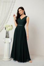 Women's Chiffon Long Bridesmaid Dresses A line Sleeveless Formal Prom Gown for Evening Party Homecoming Dresses 2808-payinti