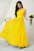 Women's Chiffon Long Bridesmaid Dresses A line Sleeveless Formal Prom Gown for Evening Party Homecoming Dresses 2808-payinti