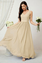 Women's Chiffon Long Bridesmaid Dresses A line Sleeveless Formal Prom Gown for Evening Party Homecoming Dresses 2808-payinti
