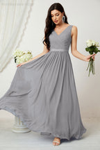 Women's Chiffon Long Bridesmaid Dresses A line Sleeveless Formal Prom Gown for Evening Party Homecoming Dresses 2808-payinti