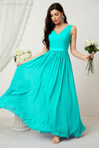 Women's Chiffon Long Bridesmaid Dresses A line Sleeveless Formal Prom Gown for Evening Party Homecoming Dresses 2808-payinti
